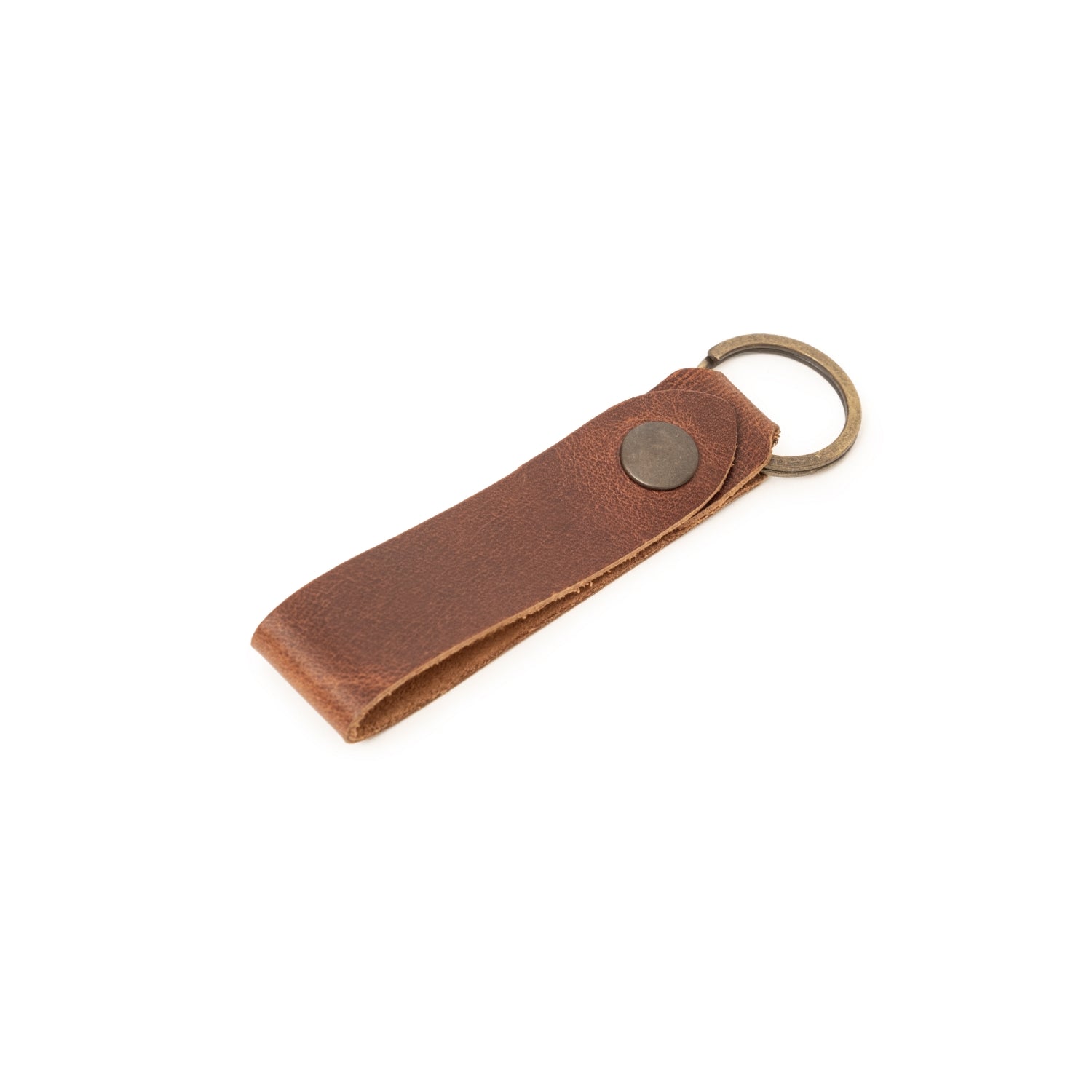 Lampago Snap Button Leather Keychain