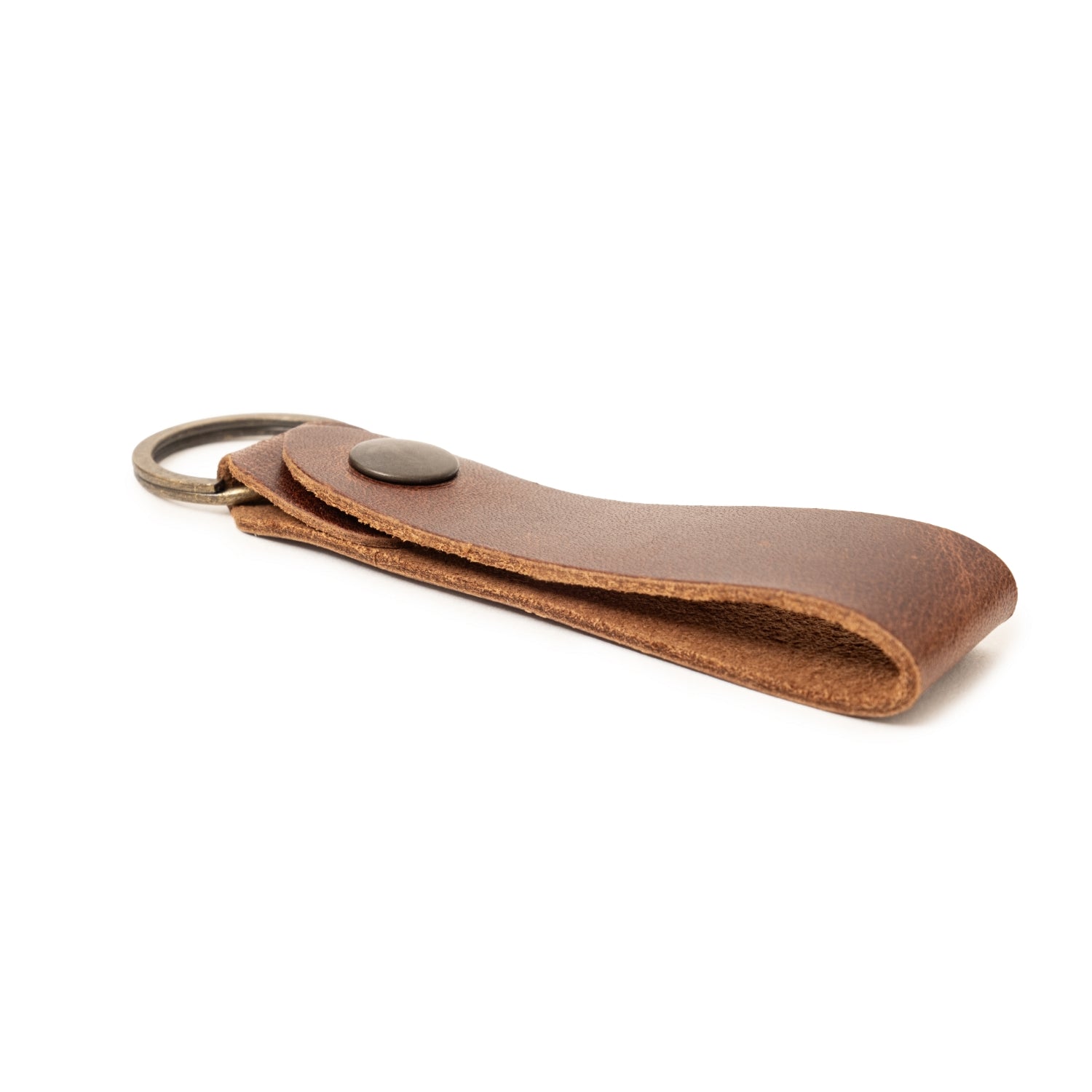 Lampago Snap Button Leather Keychain