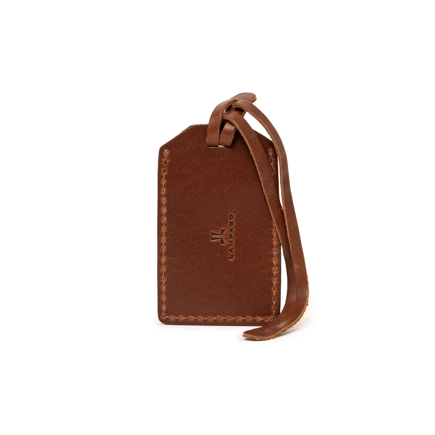 Lampago Leather Luggage Tag with Cover