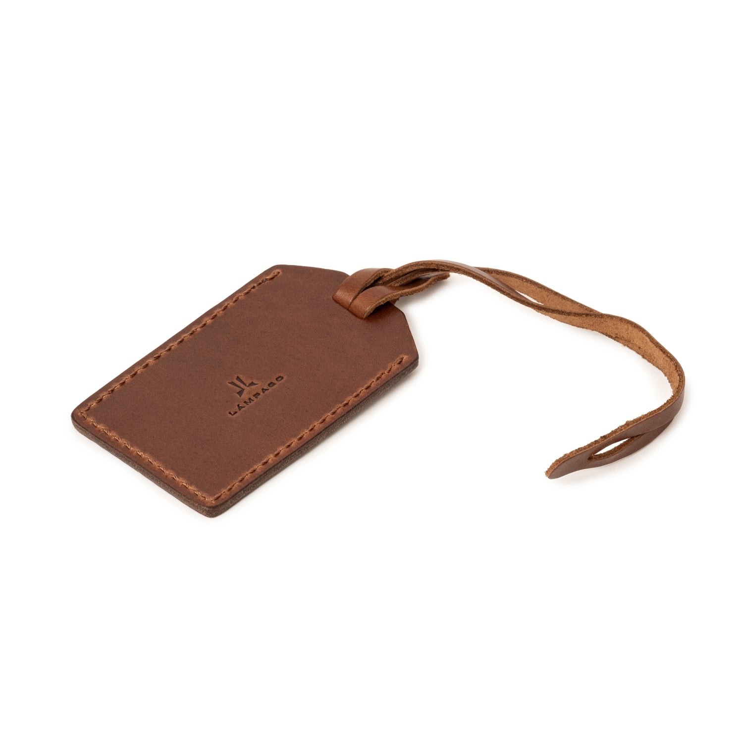 Lampago Leather Luggage Tag with Cover