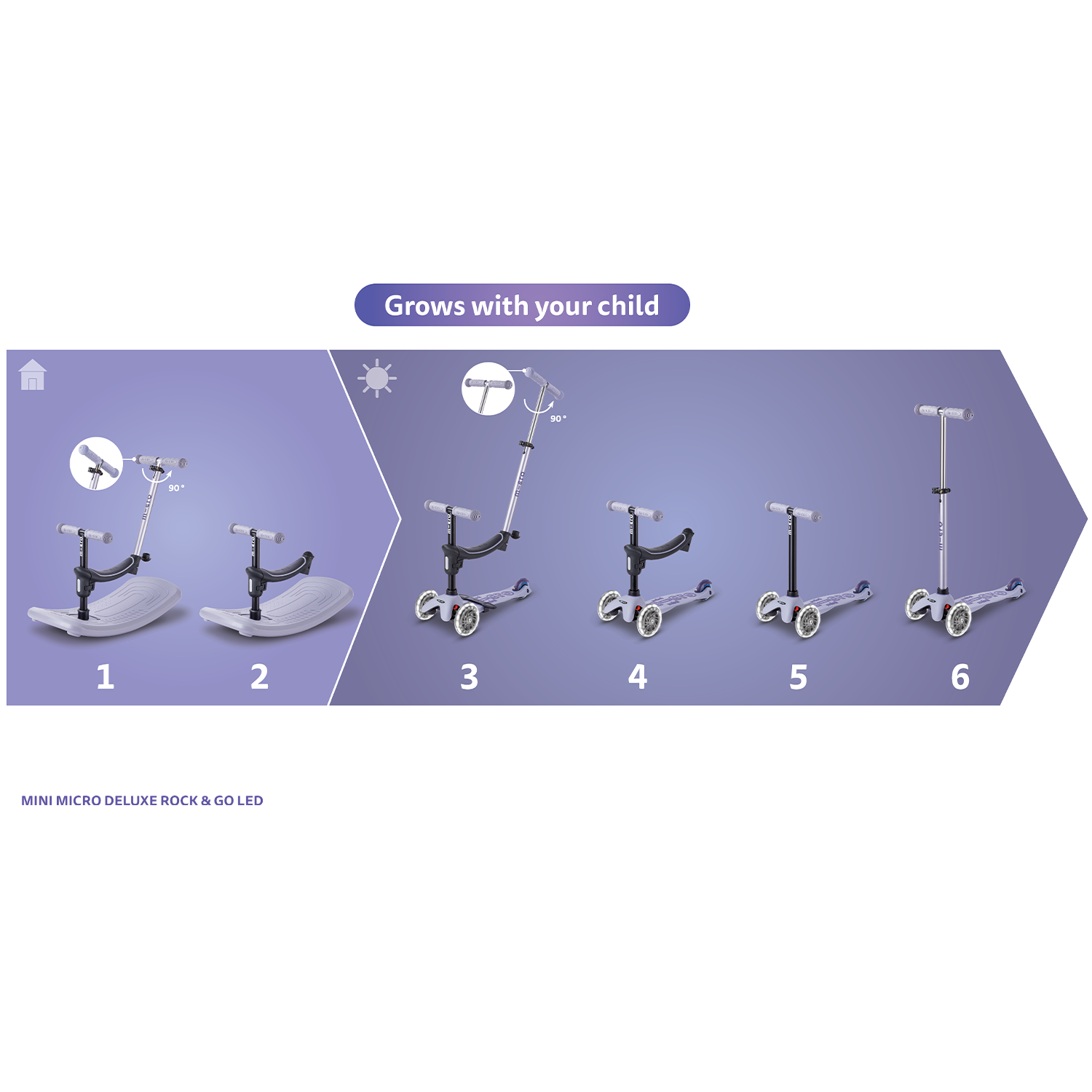 Mini Micro Deluxe Rock & Go LED -  Lavender Mist